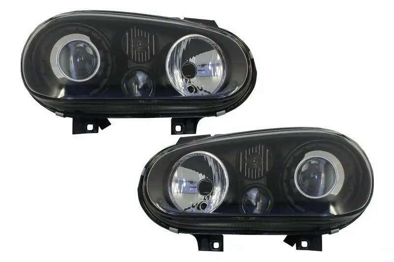 Scheinwerfer Passend Für VW Golf 4 (09.1997-09.2003) R32 Design Schwarz KITT Lightning