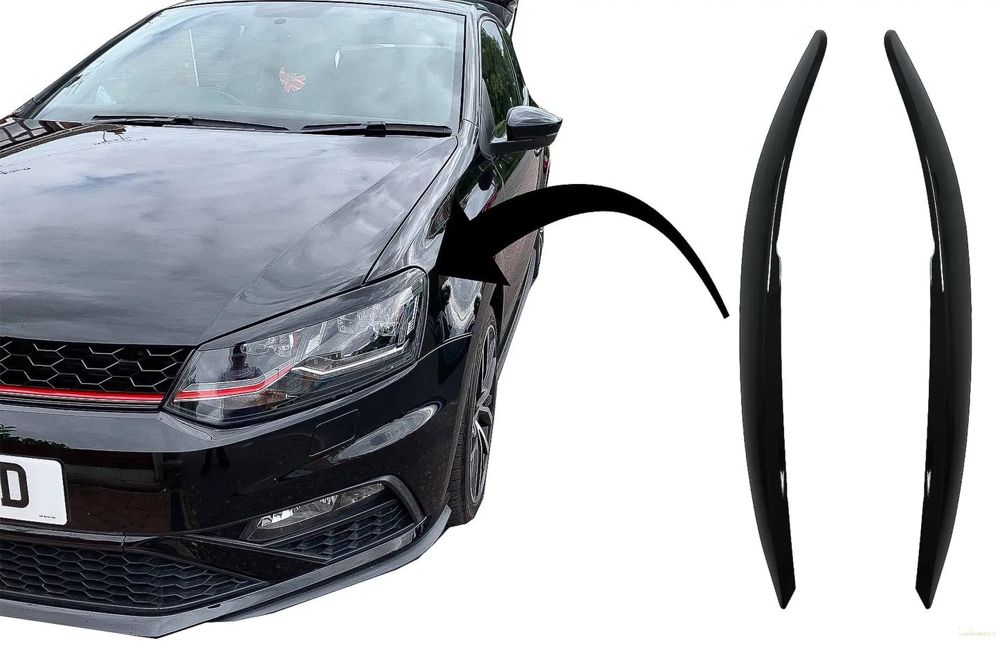 Scheinwerferblenden Passend Für VW Polo 6R 6C (2009-2017) Piano Black KITT
