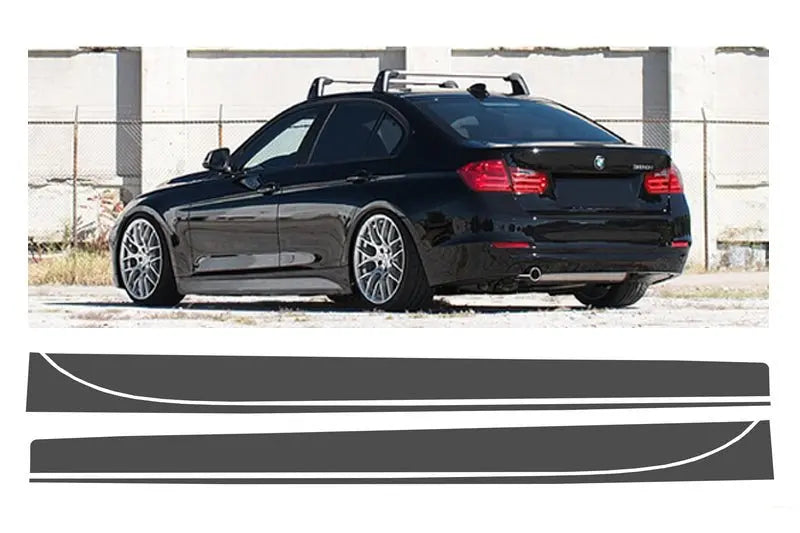 Seitenaufkleber Vinyl Dunkelgrau Passend Für BMW 3er F30 F31 (2011-Up) M-Performance Design KITT