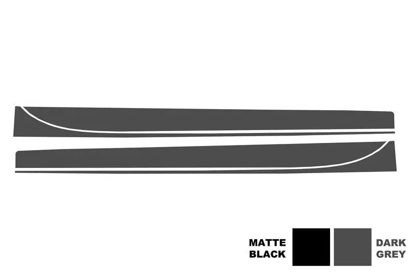 Seitenaufkleber Vinyl Dunkelgrau Passend Für BMW 3er F30 F31 (2011-Up) M-Performance Design KITT