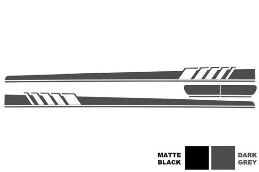 Seitenaufkleber Vinyl Dunkelgrau Passend Für Mercedes C-Klasse C205 Coupe A205 Cabriolet (2014-) C63 Design KITT