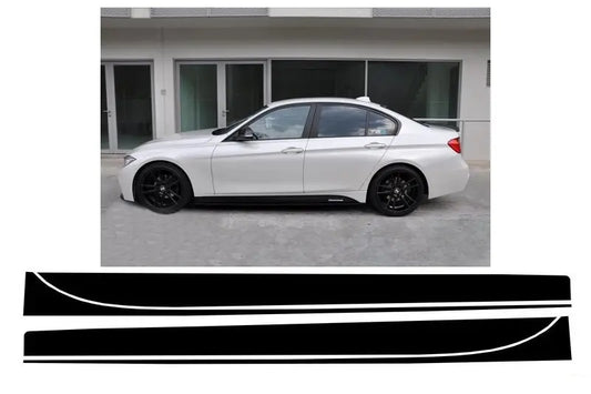 Seitenaufkleber Vinyl Matt Schwarz Passend Für BMW F30 F31 3er Serie (2011-Up) M-Performance Design KITT