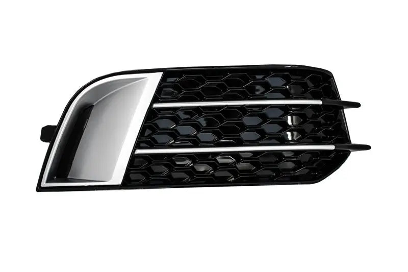 Seitengitter Nebelscheinwerfer Passend Für Audi A1 8x (2010-2015) Rs1 Design Schwarz Mit Einsätzen Aus Gebürstetem Aluminium KITT