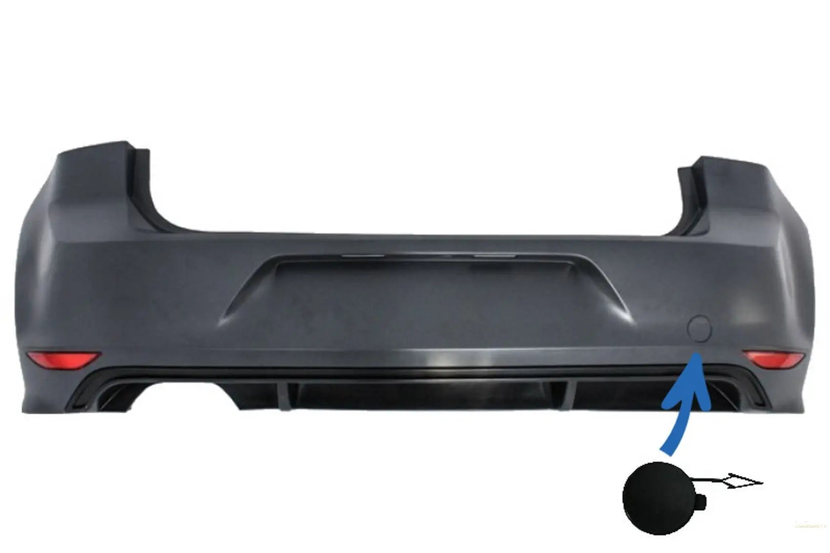 Towning Cap Heckstoßstange Passend Für VW Golf VII 7 2013-2017 Rline Look KITT