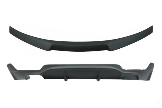 Umrüstpaket Auf M Design Luftdiffusor Mit Heckspoiler Passend Für BMW 4er Coupé F32 (2013) Mattschwarz KITT