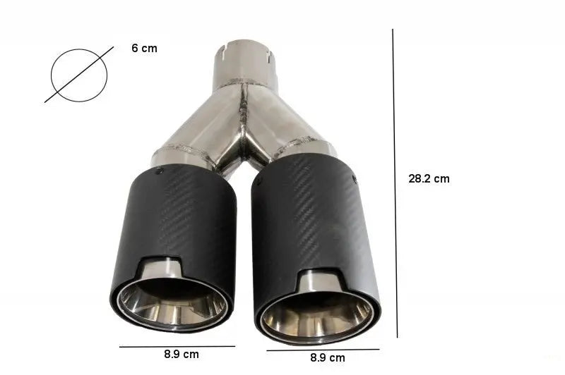 Universal Auspuff Schalldämpfer Kohlefaser Mattes Finish Linker Einlass 6 Cm/2,36 Zoll KITT