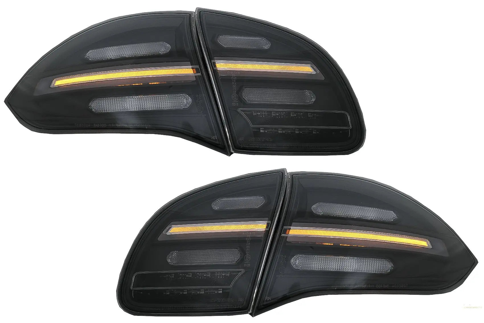 Voll-LED-Rückleuchten Passend Für Porsche Cayenne 958 E2 92a Vorfacelift (2010-2014) Black Smoke Mit Dynamischen Blinkern KITT Lightning