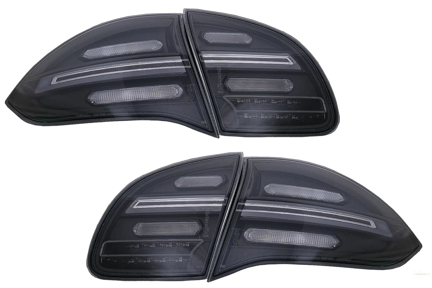 Voll-LED-Rückleuchten Passend Für Porsche Cayenne 958 E2 92a Vorfacelift (2010-2014) Black Smoke Mit Dynamischen Blinkern KITT Lightning