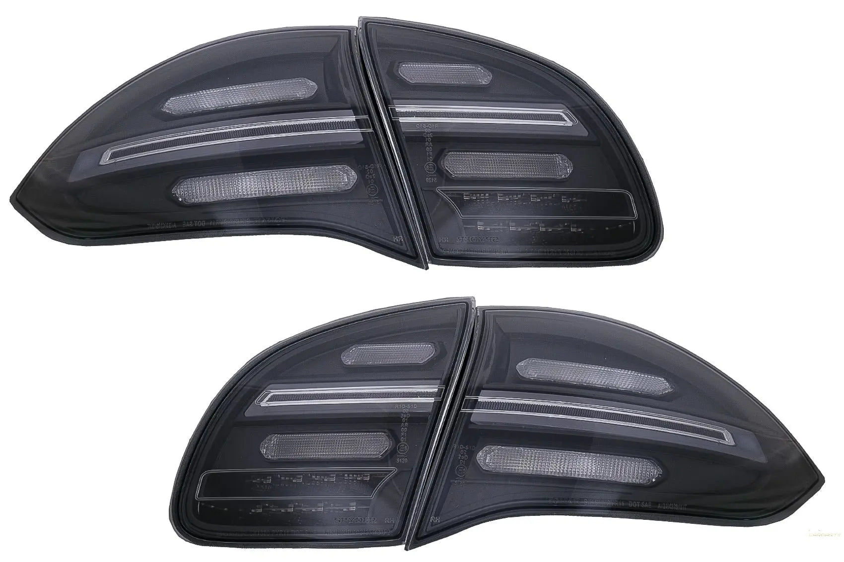 Voll-LED-Rückleuchten Passend Für Porsche Cayenne 958 E2 92a Vorfacelift (2010-2014) Black Smoke Mit Dynamischen Blinkern KITT Lightning