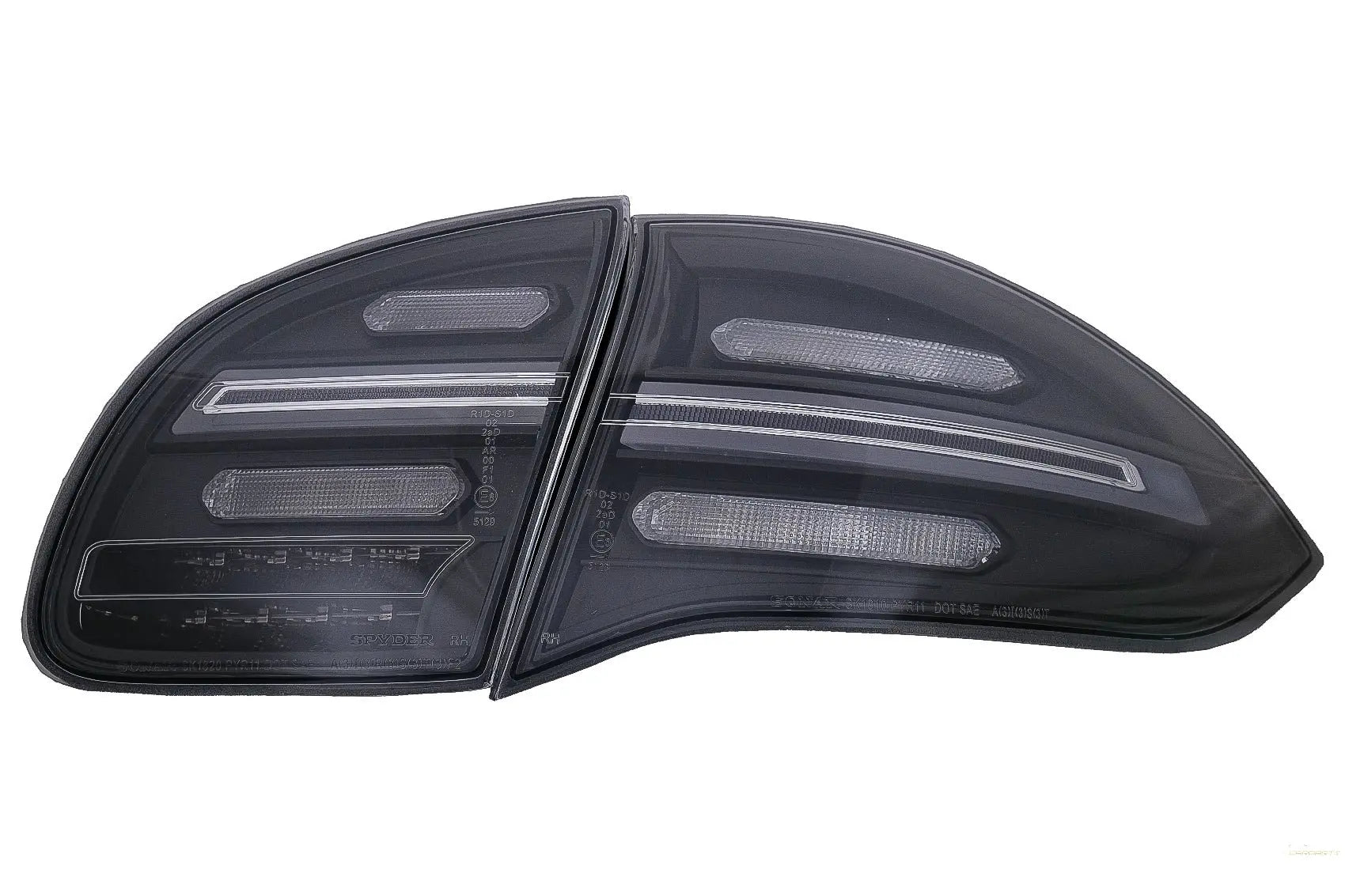 Voll-LED-Rückleuchten Passend Für Porsche Cayenne 958 E2 92a Vorfacelift (2010-2014) Black Smoke Mit Dynamischen Blinkern KITT Lightning