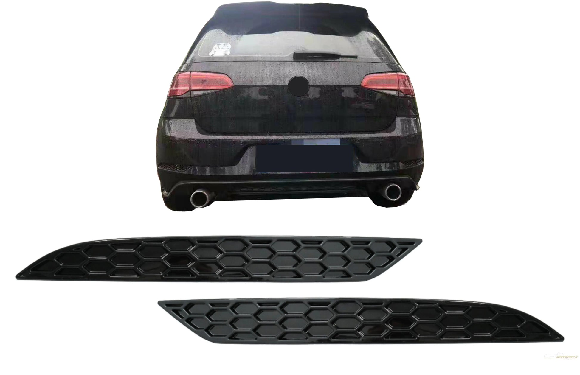 Waben-Heckstoßstangen-Reflektorabdeckung Passend Für VW Golf 7.5 (2017-2019) KITT
