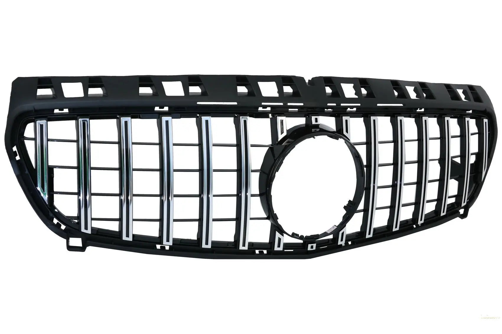 Zentralgitter Passend Für Mercedes A-Klasse W176 (2012-08.2015) A45 GT-R Panamericana Design Schwarz Chrom KITT Specials