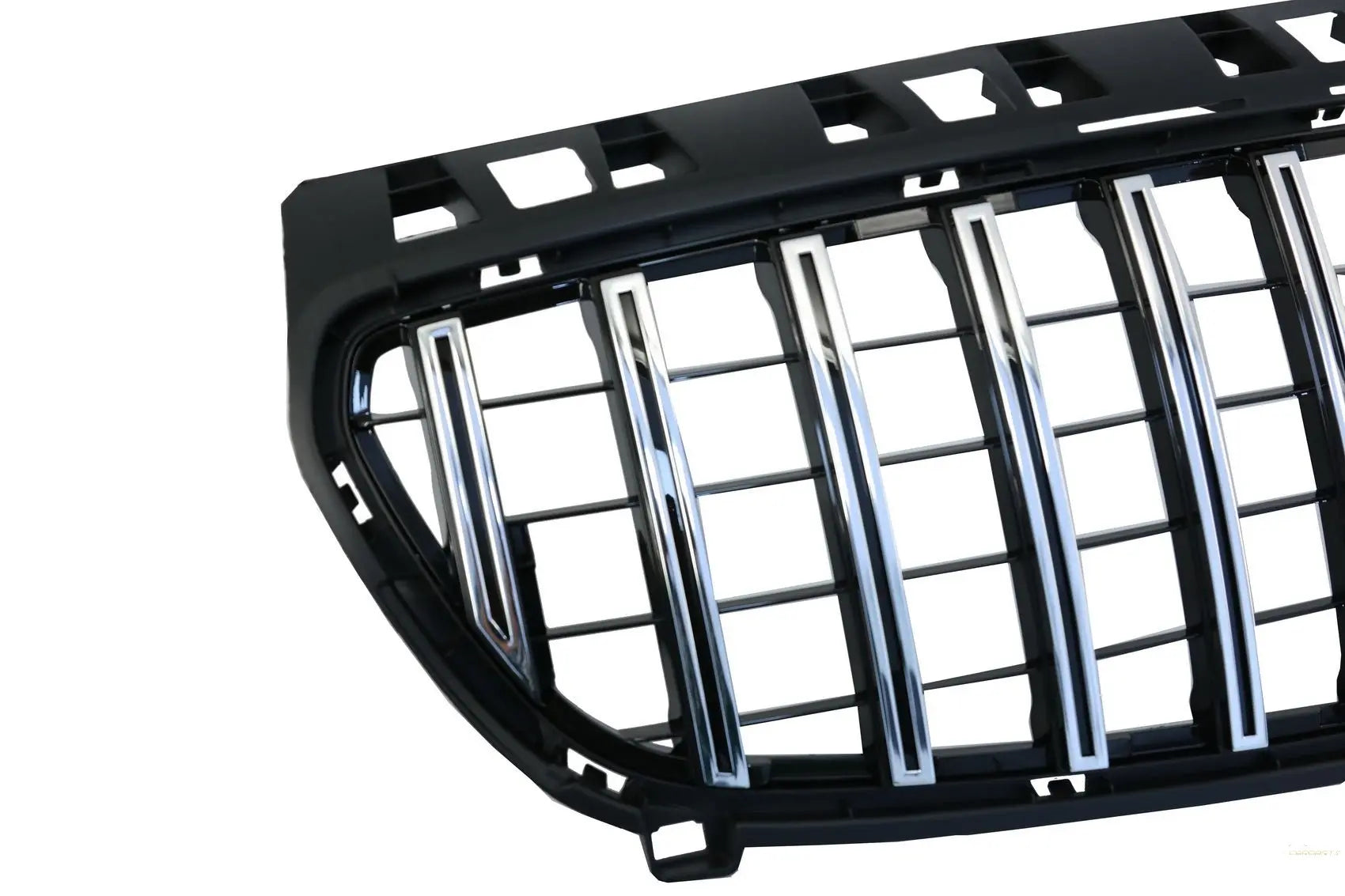 Zentralgitter Passend Für Mercedes A-Klasse W176 (2012-08.2015) A45 GT-R Panamericana Design Schwarz Chrom KITT Specials