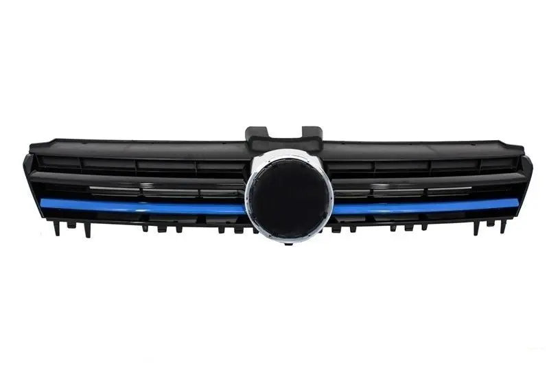 Zentralgitter Passend Für VW Golf 7 VII (2012-2017) R-Line GTe Design Blaue Einschübe KITT