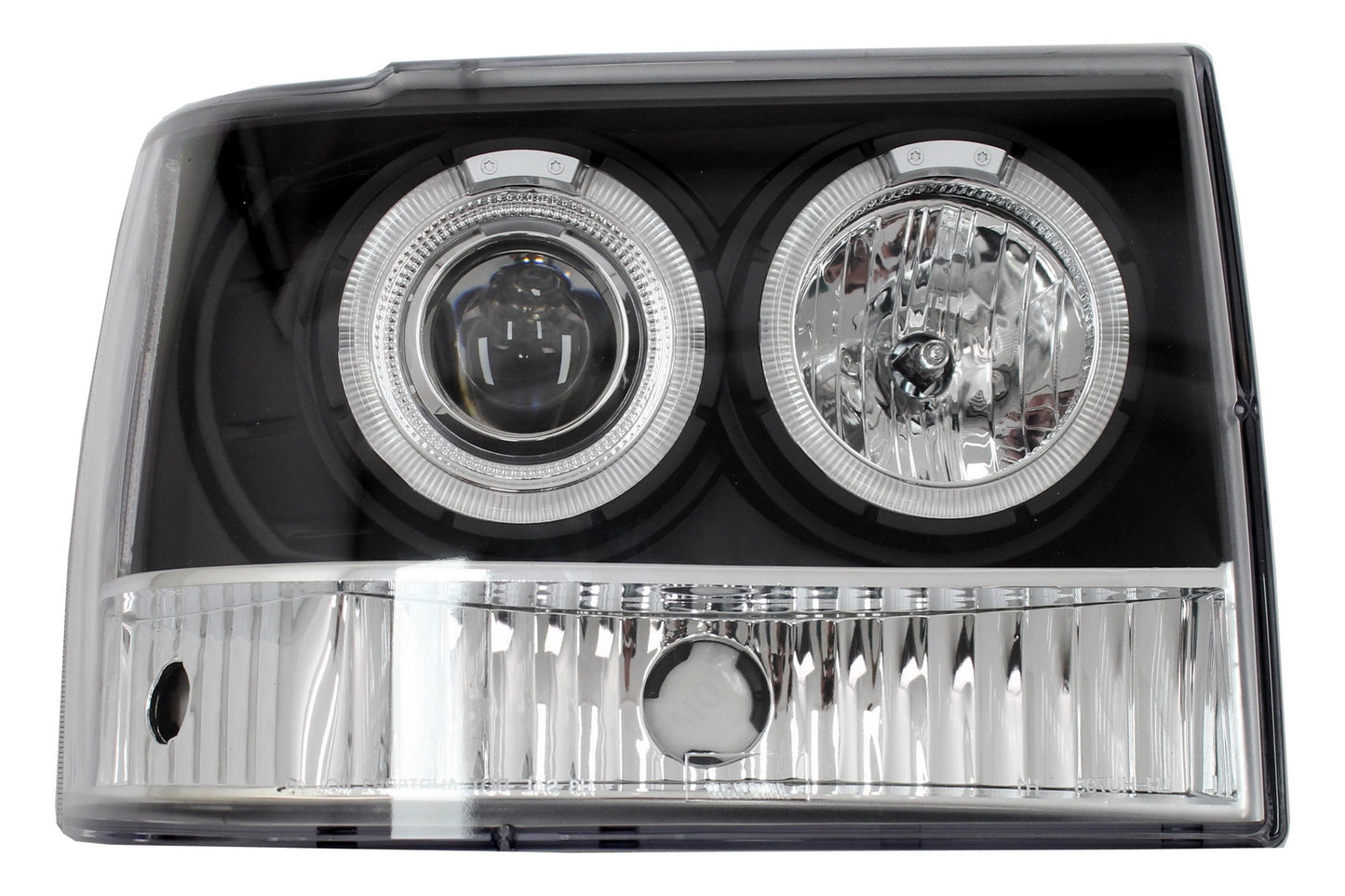 Scheinwerfer für Jeep Grand Cherokee I ZJ 93-98 Angel Eyes Schwarz- CarPartsTuning