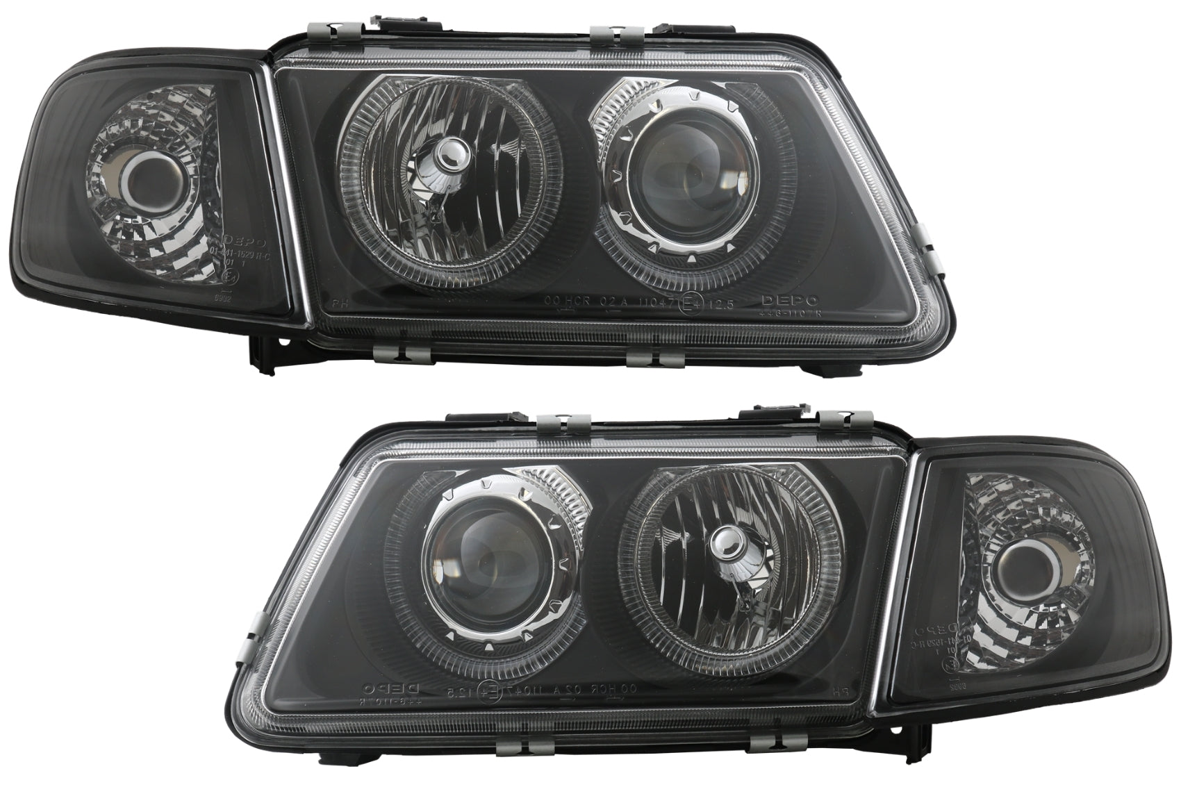 Angel Eyes Scheinwerfer für AUDI A3 8L 09.1996-08.2000 Schwarz LHD RHD Blinker CarPartsTuning