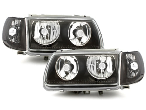 Scheinwerfer für VW Polo 6N 1995-1998 ohne Standlichtringe Schwarz- CarPartsTuning
